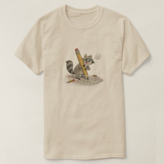 Met de hand getekende wasbeer t-shirt