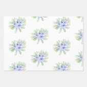 Met de hand getekende waterverf leuke gele, blauwe inpakpapier vel (Voorkant 3)