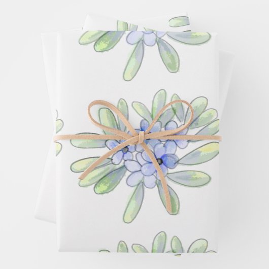 Met de hand getekende waterverf leuke gele, blauwe inpakpapier vel (In situ)