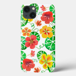 Met de hand getekende waterverf Oost-Indische kers Case-Mate iPhone Case