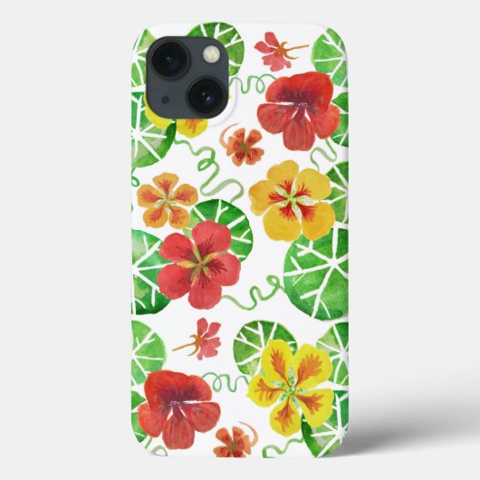 Met de hand getekende waterverf Oost-Indische kers Case-Mate iPhone Case (Achterkant)