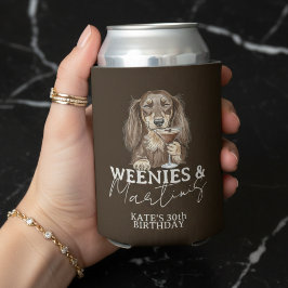Met de hand getekende Weenies en Martinis Das Blikjeskoeler