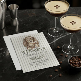 Met de hand getekende Weenies en Martinis Das Kaart