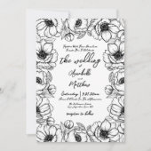 Met de Hand Getekende Whimsical Bruiloft Kaart (Voorkant)