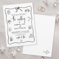 Met de Hand Getekende Whimsical Bruiloft