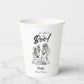 Met de hand getekende Whimsical Halloween Bruidsdi Papieren Bekers (Voorkant)