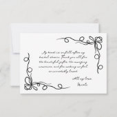 Met de Hand Getekende Whimsical Halloween Bruidsfe Bedankkaart (Achterkant)