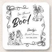 Met de hand getekende Whimsical Halloween Bruidsfe Bier Onderzetter (Voorkant)