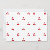 Met de hand getekende Whimsical Kers Op Top Foto Kaart (Achterkant)