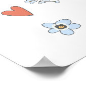 Met de Hand Getekende Whimsical Thee Bruiloft Fees Poster (Hoek)