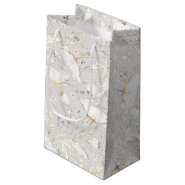 Met de hand getekende wilde bloemen elegant modern klein cadeauzakje