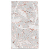 Met de hand getekende wilde bloemen elegant modern klein cadeauzakje (Achterkant)