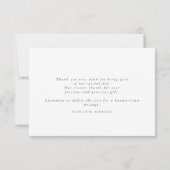 Met de hand getekende wilde bloemen Elegante Dank Bedankkaart (Achterkant)