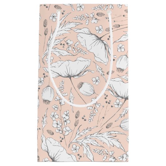 Met de hand getekende wilde bloemen Elegante moder Klein Cadeauzakje (Voorkant)