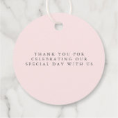 Met de hand getekende wilde bloemen minimalistisch bedankjes labels (Achterkant)