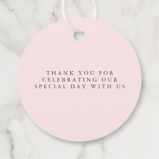 Met de hand getekende wilde bloemen minimalistisch bedankjes labels (Achterkant)