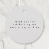 Met de hand getekende wilde bloemen minimalistisch bedankjes labels (Achterkant)