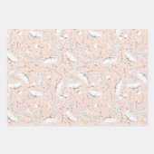 Met de hand getekende wilde bloemen potlood schets inpakpapier vel (Voorkant 2)