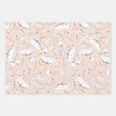 Met de hand getekende wilde bloemen potlood schets inpakpapier vel (Voorkant)