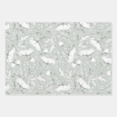 Met de hand getekende wilde bloemen potlood schets inpakpapier vel (Voorkant)