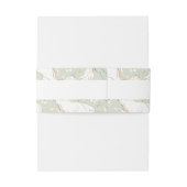 Met de hand getekende wilde bloemen Sage Green Ele Uitnodigingen Wikkel (Achterkant Voorbeeld)