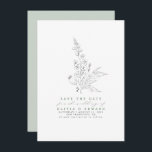 Met de hand getekende wilde bloemen Sage Green Sav Save The Date<br><div class="desc">Met de hand getekende potloodwilde bloemen sage groen behalve de datumkaarten</div>
