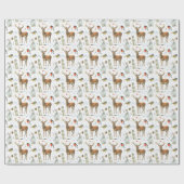 Met de hand getekende wilde dieren Witte hazen Cadeaupapier (Vlak)