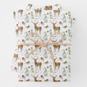 Met de hand getekende wilde dieren Witte hazen Inpakpapier Vel (In situ)