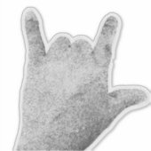Met de hand getekende witte en zwarte sticker (Voorkant)