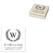 Met de hand getekende Wreater Familienaam Return A Rubberstempel (Gestempeld)