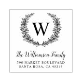 Met de hand getekende Wreater Familienaam Return A Rubberstempel (Afrduk)