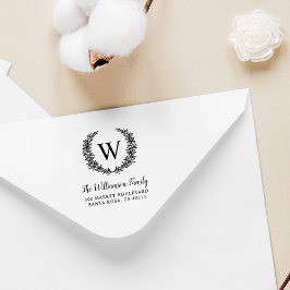 Met de hand getekende Wreater Familienaam Return A Rubberstempel