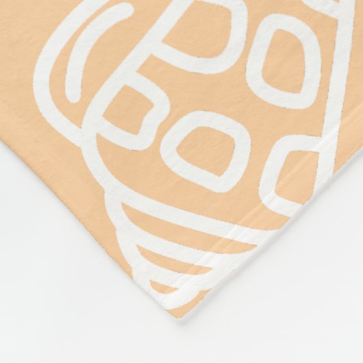 Met de hand getekende zandkleurige fleece deken me (Hoek)