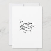 Met de Hand Getekende Zwarte Afstuderen Kaart (Achterkant)
