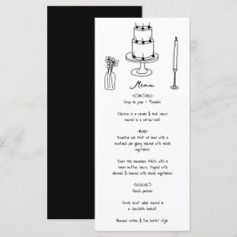 Met de hand getekende zwarte illustraties Doodles Menu