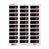 Met de hand getekende zwarte roos bloem etiket (Full Sheet)