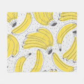 Met de hand getrokken achtergrond verse bananen. D Fleece Deken (Voorkant (Horizontaal))