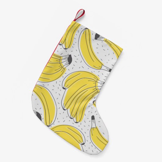 Met de hand getrokken achtergrond verse bananen. D Kleine Kerstsok (Voorkant (Hangend))