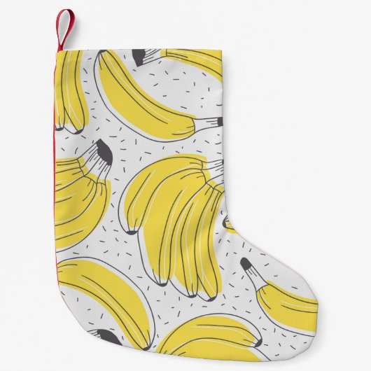 Met de hand getrokken achtergrond verse bananen. D Kleine Kerstsok (Voorkant)