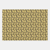 met de hand getrokken anananassen inpakpapier vel (Voorkant 3)