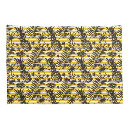 met de hand getrokken anananassen kussensloop (Achterkant-Rechts)