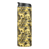 met de hand getrokken anananassen | Monogram Thermosbeker (Geroteerd rechts)