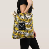 met de hand getrokken anananassen | Monogram Tote Bag (Dichtbij)