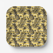 met de hand getrokken anananassen papieren bordje (Voorkant)