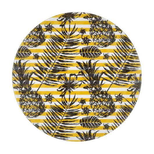 met de hand getrokken anananassen snijplank (Voorkant)