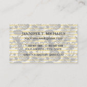 met de hand getrokken anananassen visitekaartje (Achterkant)