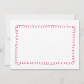 Met de hand getrokken Baby shower Rode Floral Bedankkaart (Achterkant)