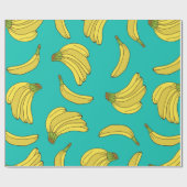 Met de hand getrokken bananen naadloos. Sketch ill Cadeaupapier (Vlak)