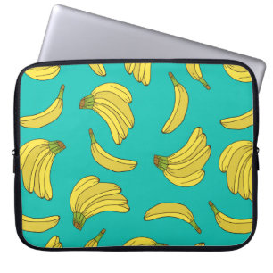 Met de hand getrokken bananen naadloos. Sketch ill Laptop Sleeve
