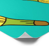 Met de hand getrokken bananen naadloos. Sketch ill Poster (Hoek)